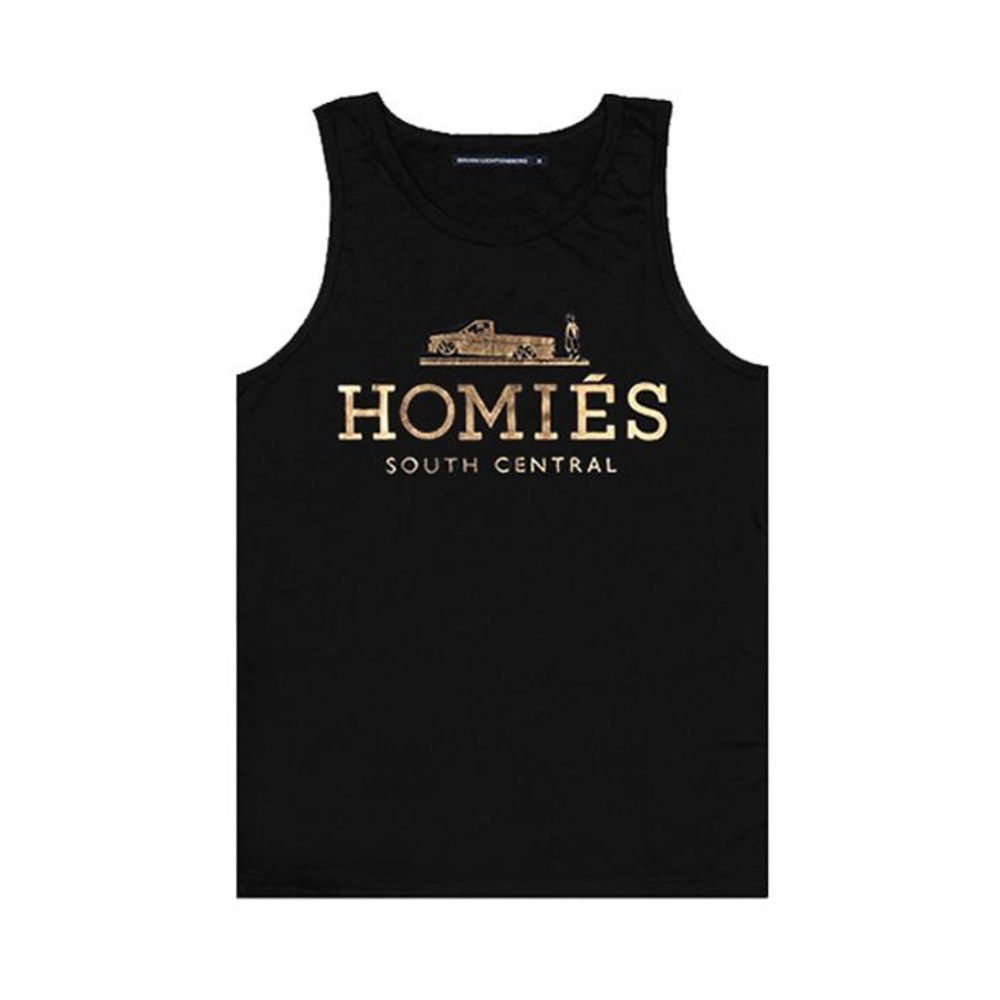 Brian Lichtenberg “Homies” gold foil tank
